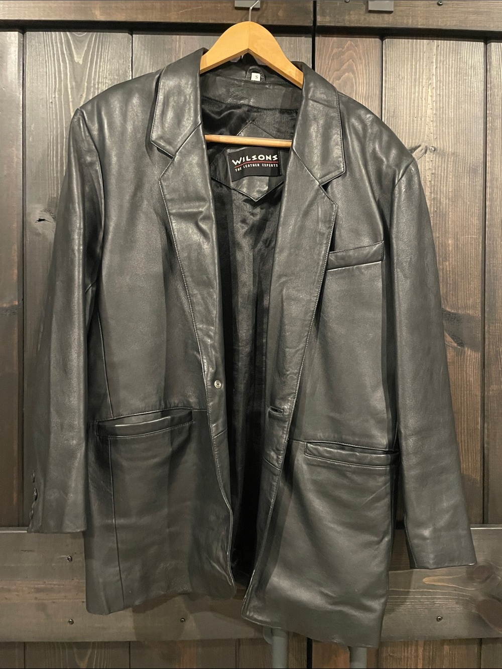Wilsons Genuine Leather Black Coat